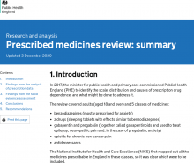 Prescribed medicines review: Summary